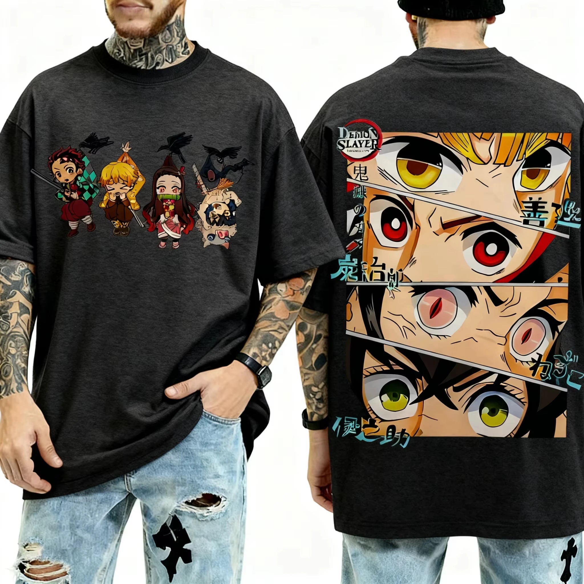 Demon Slayer Character Eyes T-Shirt | Unisex Sports Tee Graphic Tees - The Eezee Shop