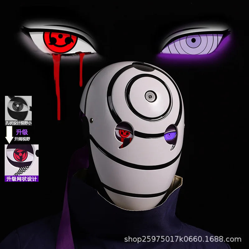 Obito Uchiha Light-Up Mask | Naruto Sharingan Cosplay Helmet Cosplay Masks & Helmets - The Eezee Shop