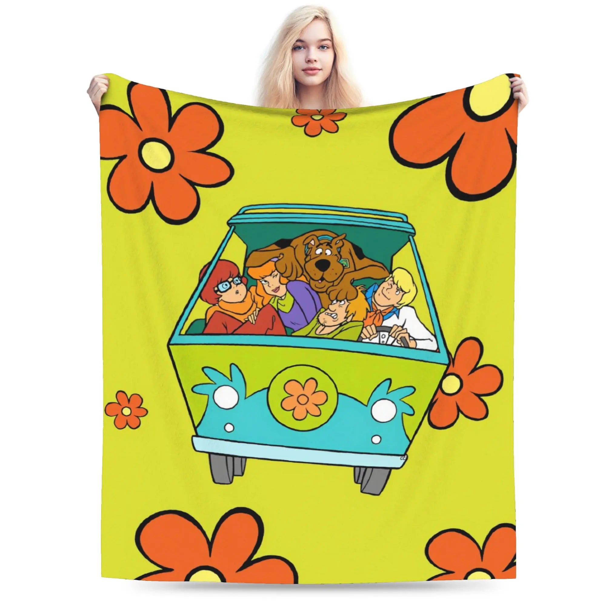 Scooby-Doo Flannel Blanket | Cartoon Halloween Winter Throw Throw Blankets - The Eezee Shop