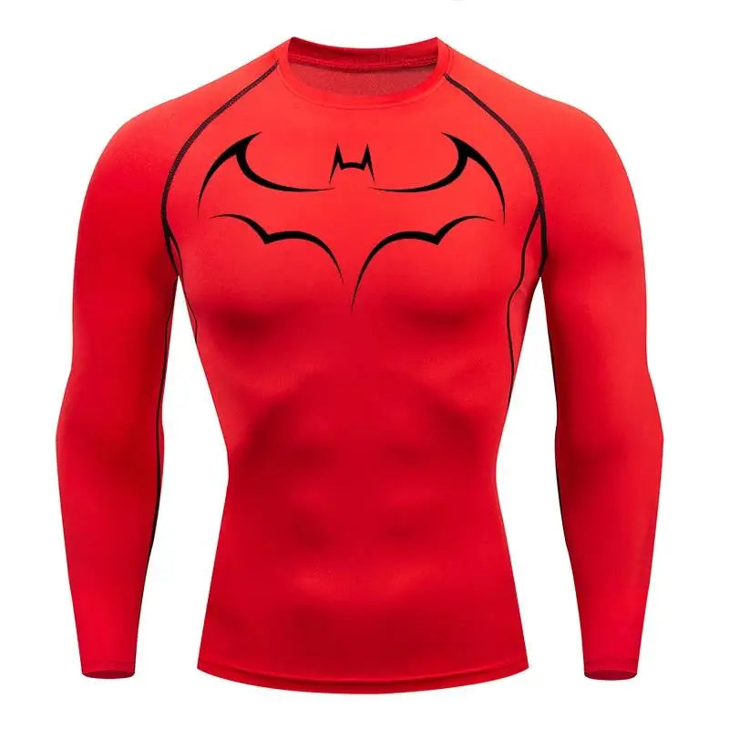 Bat Print Compression T-Shirt | Men's Running & Gym Tee Gym & Compression Wear - The Eezee Shop