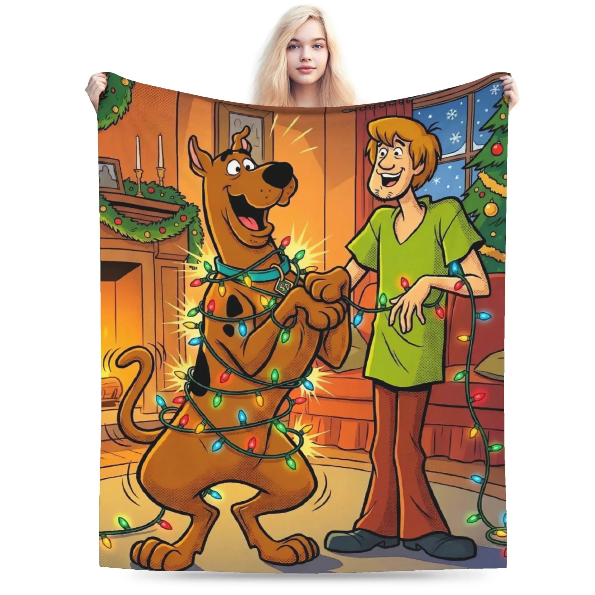 Scooby-Doo Flannel Blanket | Cartoon Halloween Winter Throw Throw Blankets - The Eezee Shop