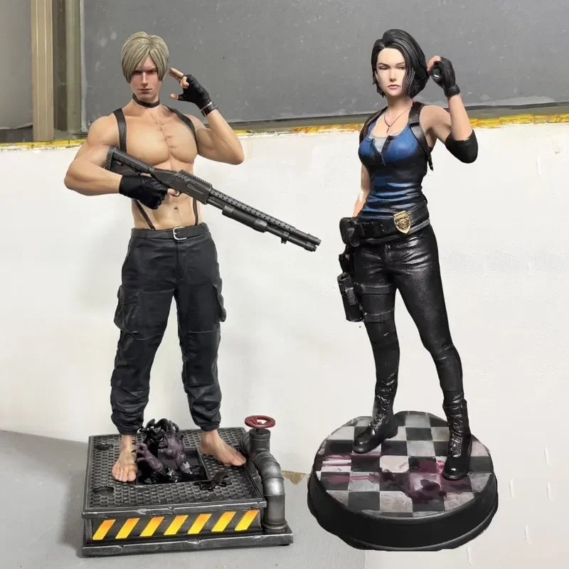 Jill Valentine & Leon Kennedy Figures | Resident Evil Statue Collectible Figures - The Eezee Shop