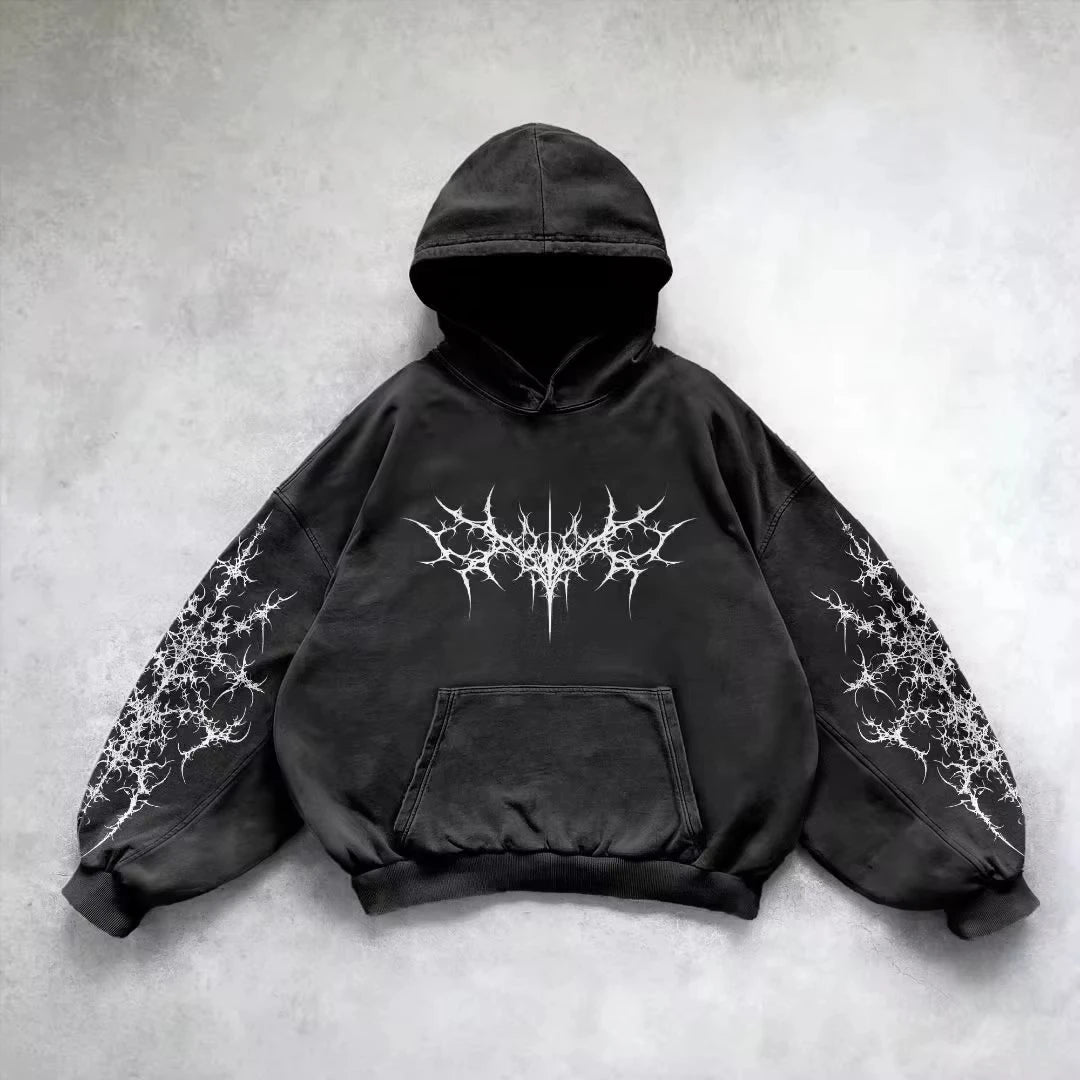 Retro Grunge Graphic Hoodie | Y2K Punk Unisex Pullover Hoodies & Sweatshirts - The Eezee Shop