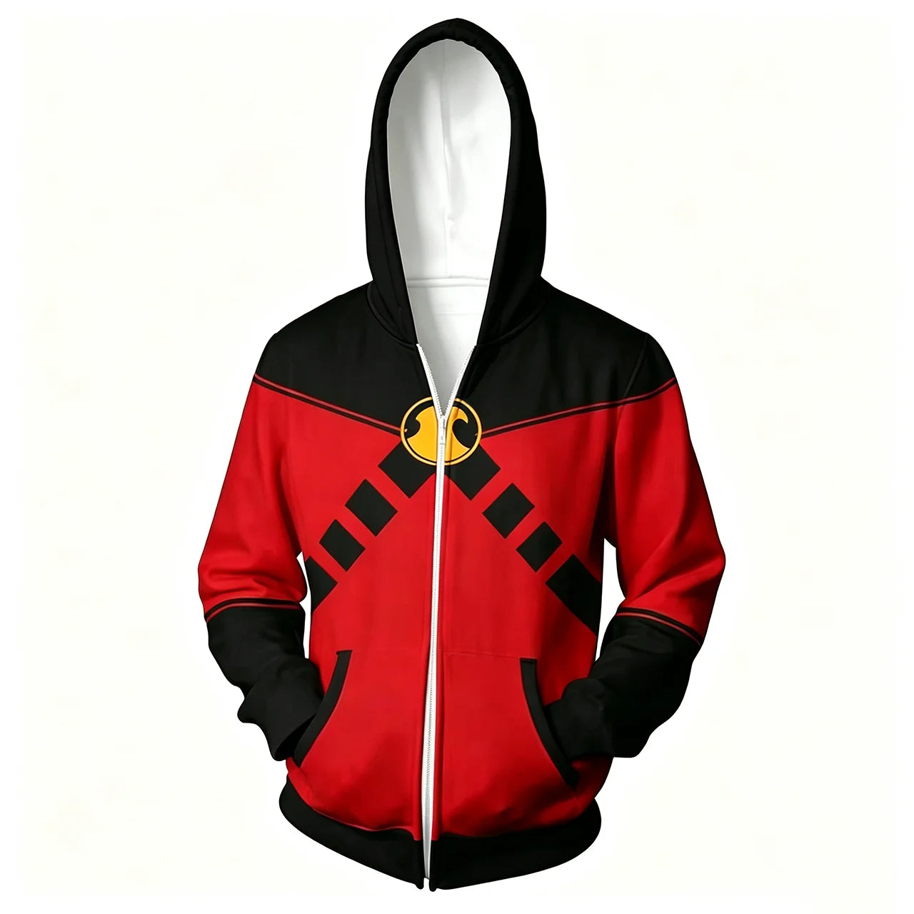 Nightwing Zip-Up Hoodie | DC Superhero Cosplay Sweatshirt Hoodies & Sweatshirts - The Eezee Shop