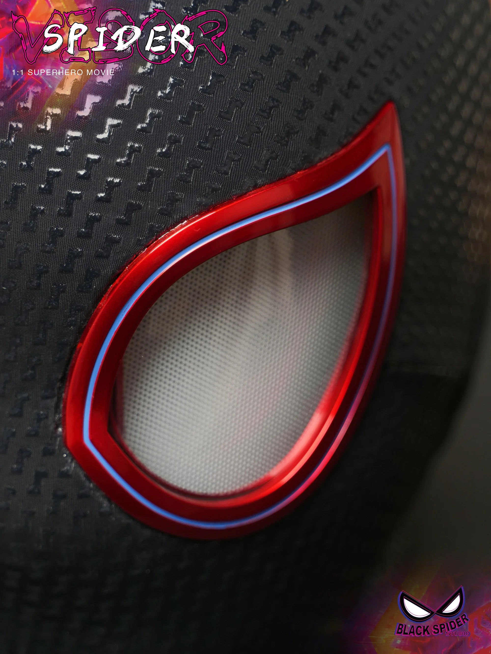 Miles Morales Light-Up Mask | Moving Eyes Ring Control 1:1 Cosplay Masks & Helmets - The Eezee Shop