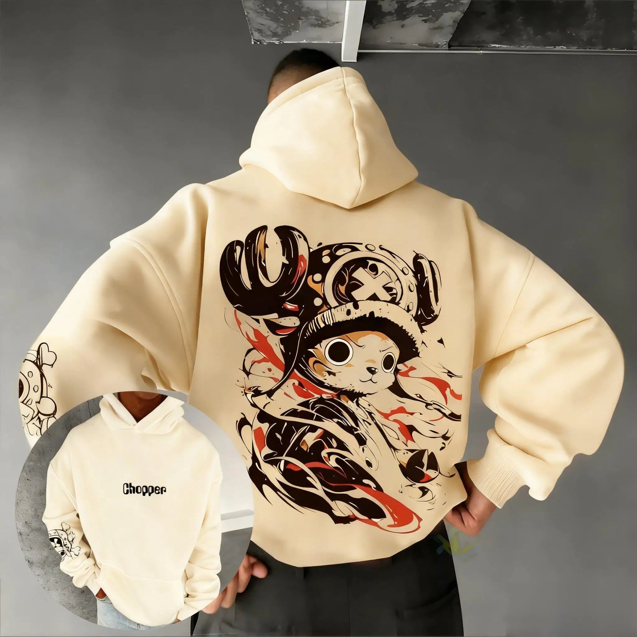 Tony Tony Chopper Oversized Hoodie | One Piece Casual Pullover Hoodies & Sweatshirts - The Eezee Shop