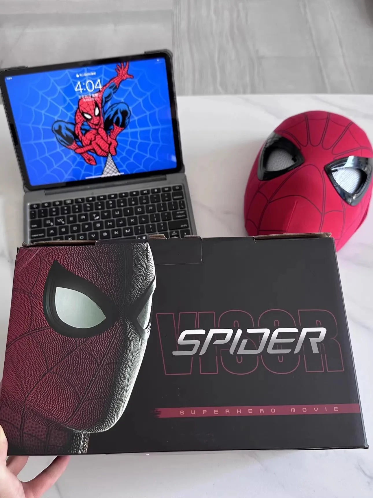 Spider-Man Motorized Eye Mask | Light-Up 1:1 Ring Control Cosplay Masks & Helmets - The Eezee Shop