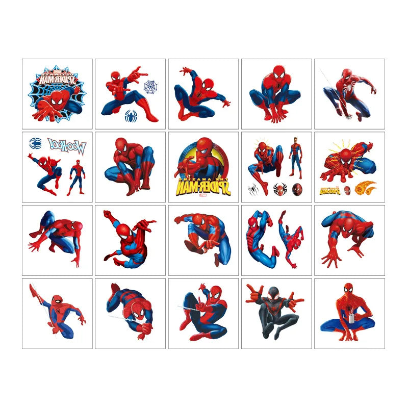 Spider-Man Temporary Tattoos | 20-Sheet Kids Party Stickers Temporary Tattoos - The Eezee Shop