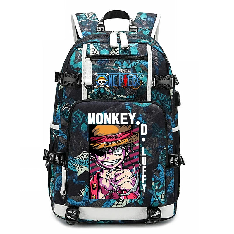 One Piece Luffy School Backpack | Large Capacity Bookbag Backpacks - The Eezee Shop