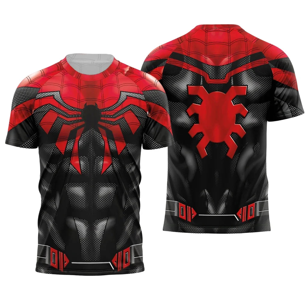 Spider Hero Family Matching Sports Top | Breathable Fitness Tee Gym & Compression Wear - The Eezee Shop