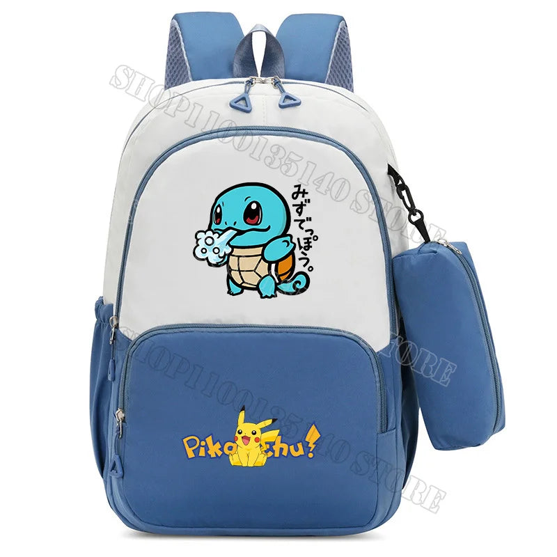 Anime Figure Print Backpack | Large Capacity Bag with Pencil Case Backpacks - The Eezee Shop