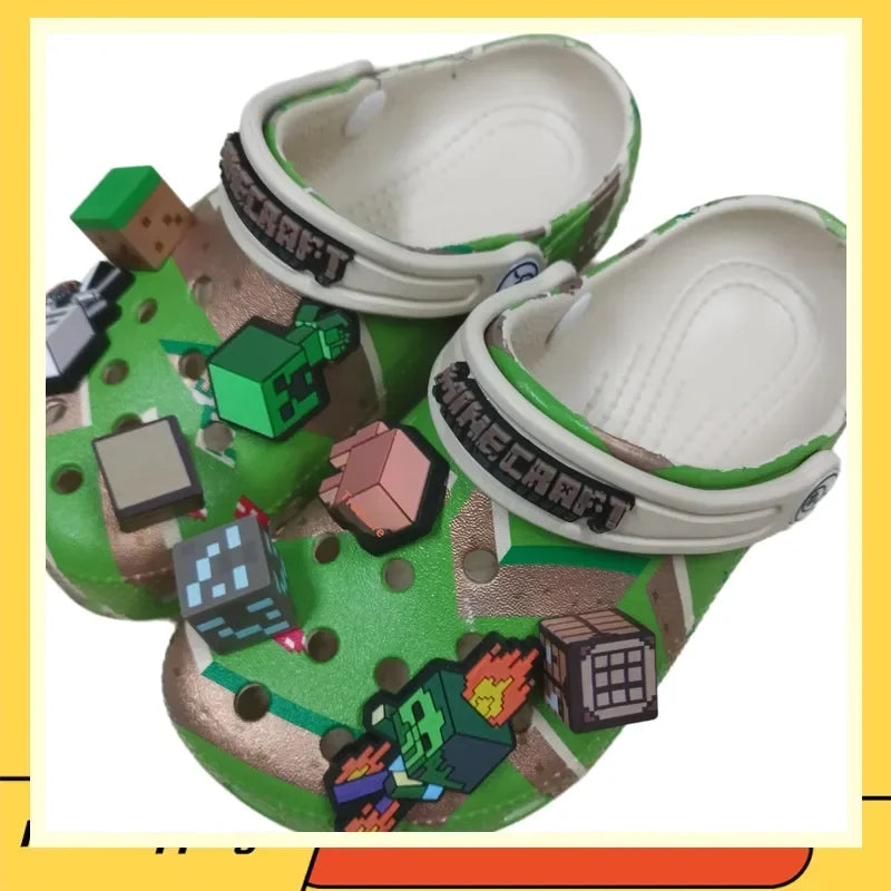 Minecraft Block World Clogs | Lightweight EVA Summer Sandals Slippers & Sandals - The Eezee Shop