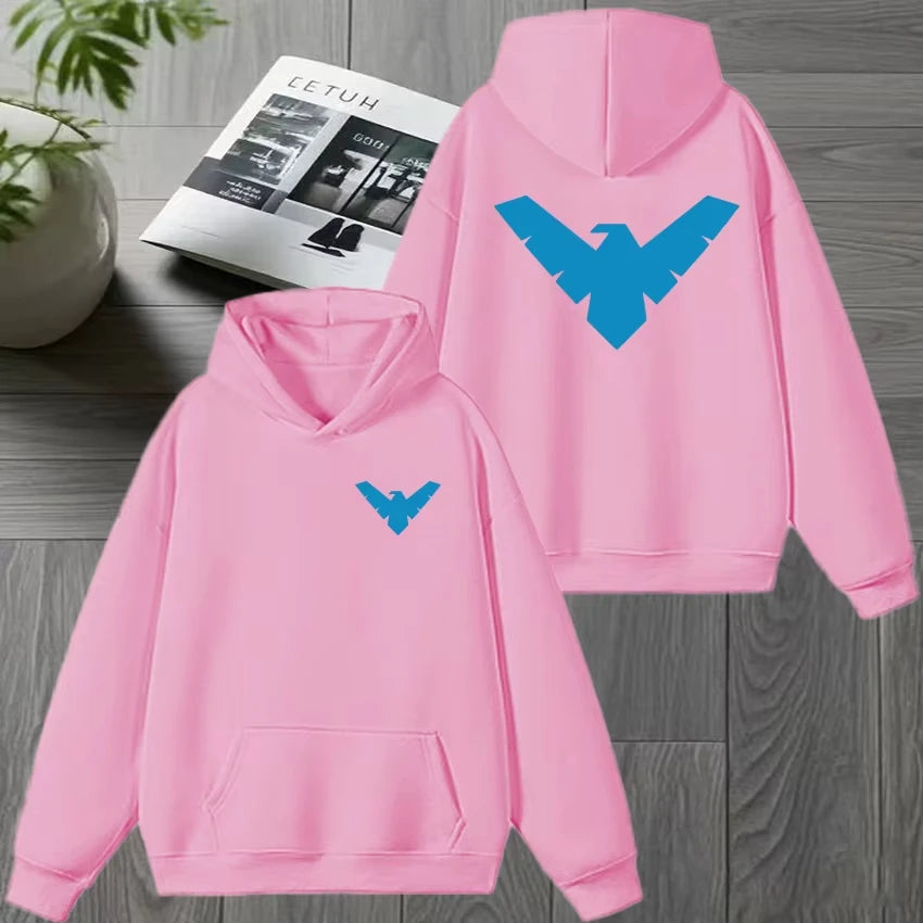 Nightwing Graphic Zip-Up Hoodie | Unisex Retro Winter Jacket Hoodies & Sweatshirts - The Eezee Shop