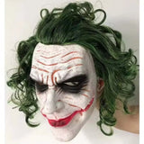 Bat Knight Clown Latex Mask with Green Hair | Horror Cosplay Halloween Masks - The Eezee Shop
