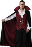 Men's Victorian Vampire Costume | Gothic Shirt & Long Cape Halloween Costumes - The Eezee Shop