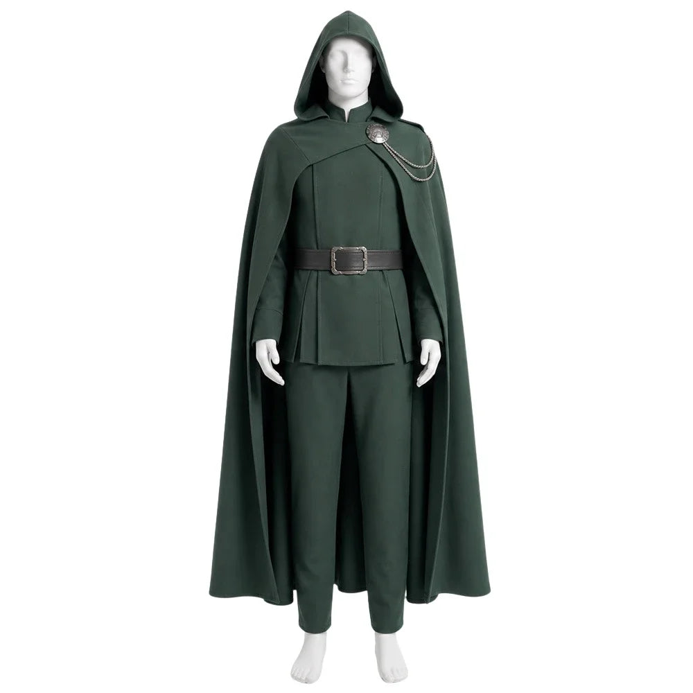 Doctor Doom Costume with Mask | Green Hooded Cloak, Coat & Pants Cosplay Costumes - The Eezee Shop