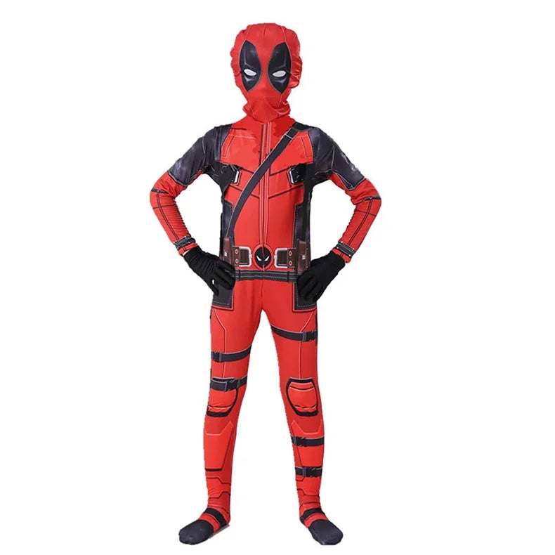 Deadpool Costume with Telescopic Swords | Superhero Jumpsuit Cosplay Costumes - The Eezee Shop
