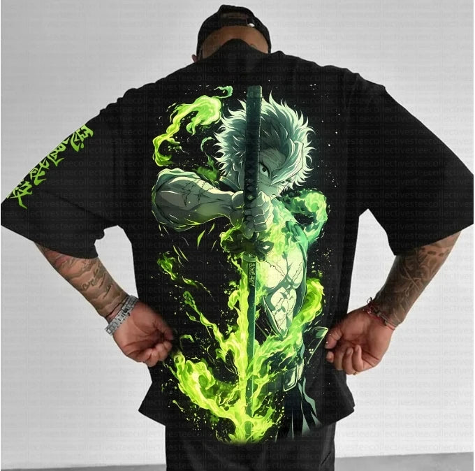 2026 Demon Slayer Theater Edition Infinite City Edition Surrounding T-shirts Surrounding Tops Anime Tshirts - The Eezee Shop