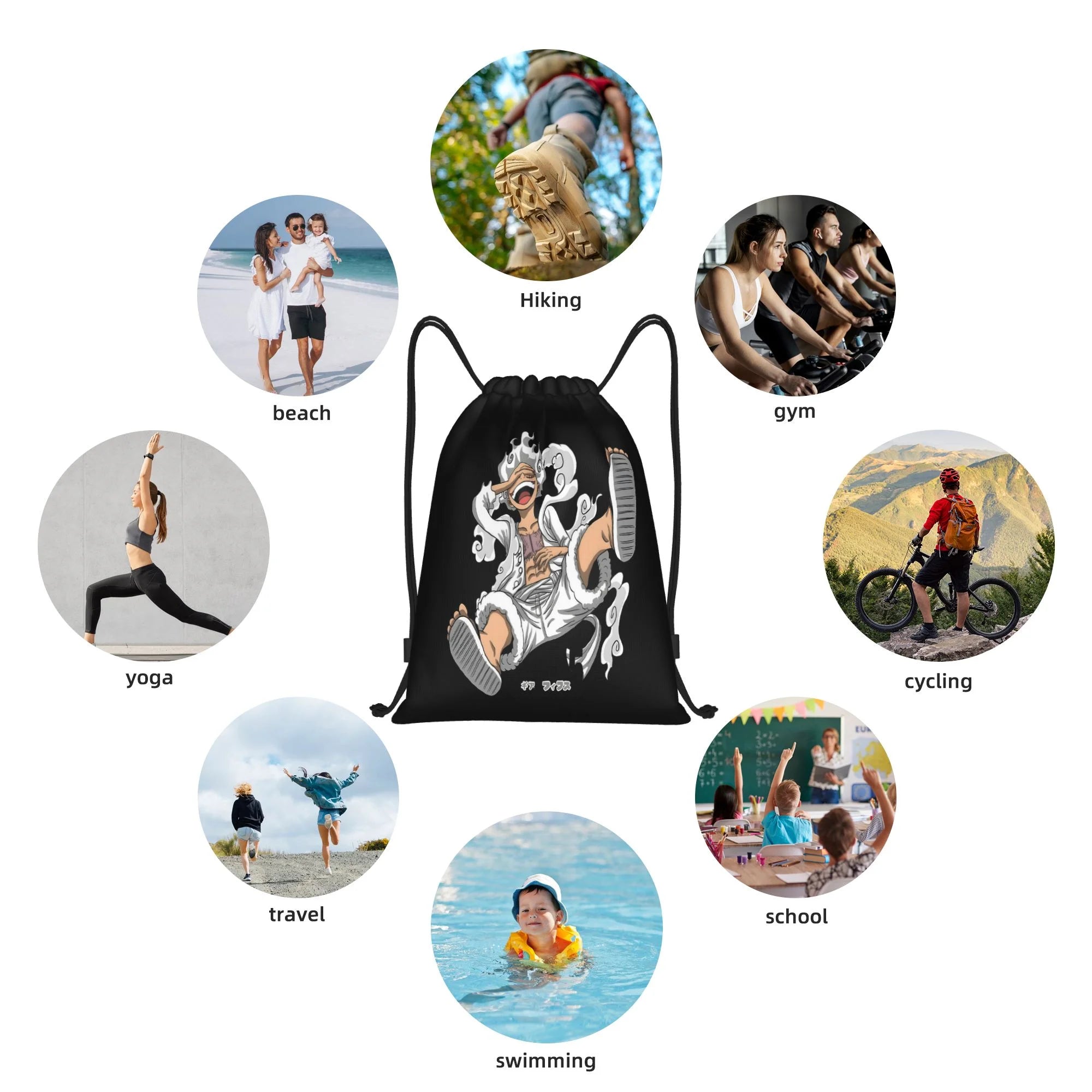 One Piece Drawstring Bag | Waterproof Luffy & Zoro Gym Sack Bags - The Eezee Shop