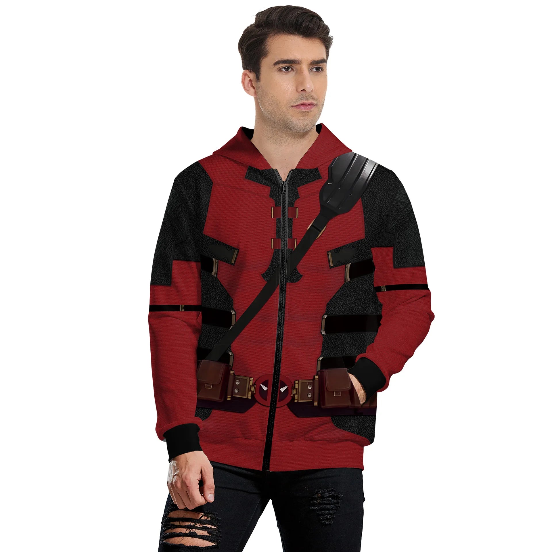 Deadpool & Wolverine Zentai Costume | Men's Superhero Jumpsuit Cosplay Costumes - The Eezee Shop