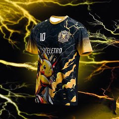 2026 New Arriavl Football Jersey Pokémon Pikachu 10 Print Men's T-shirt Summer Quick Dry Cosplay Tees Sports Children/adult Tops Anime Tshirts - The Eezee Shop