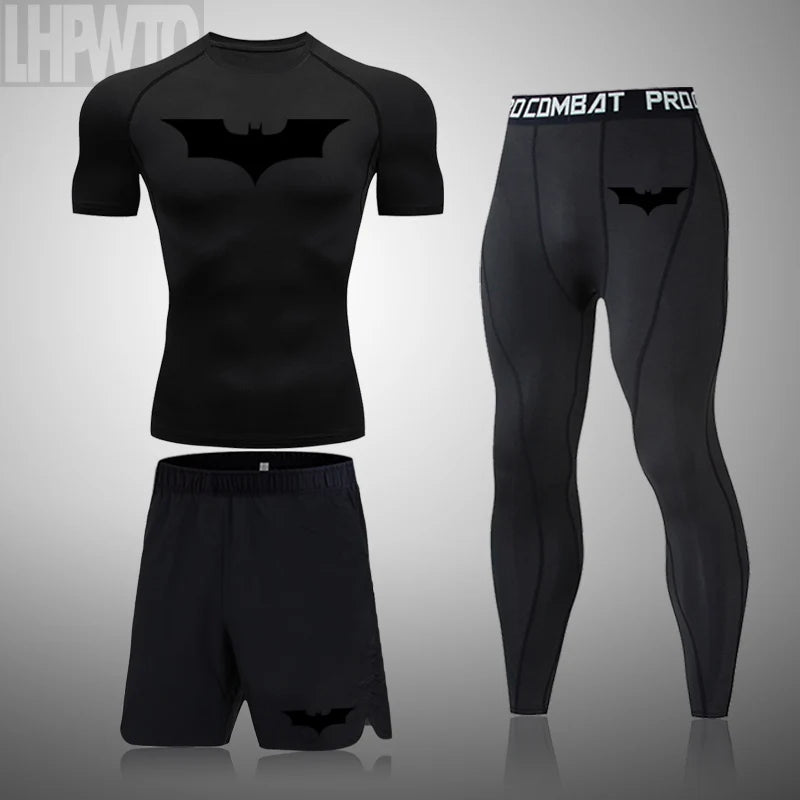 Men's Superhero Compression Set | Quick-Dry Gym Rashguard Suit Gym & Compression Wear - The Eezee Shop