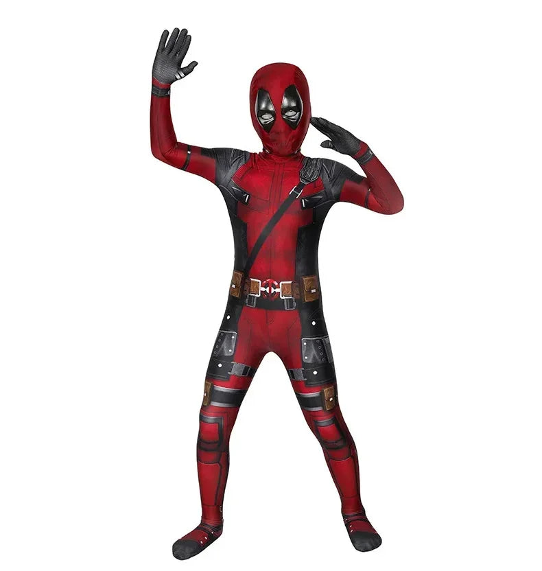 Deadpool Costume with Telescopic Swords | Superhero Jumpsuit Cosplay Costumes - The Eezee Shop