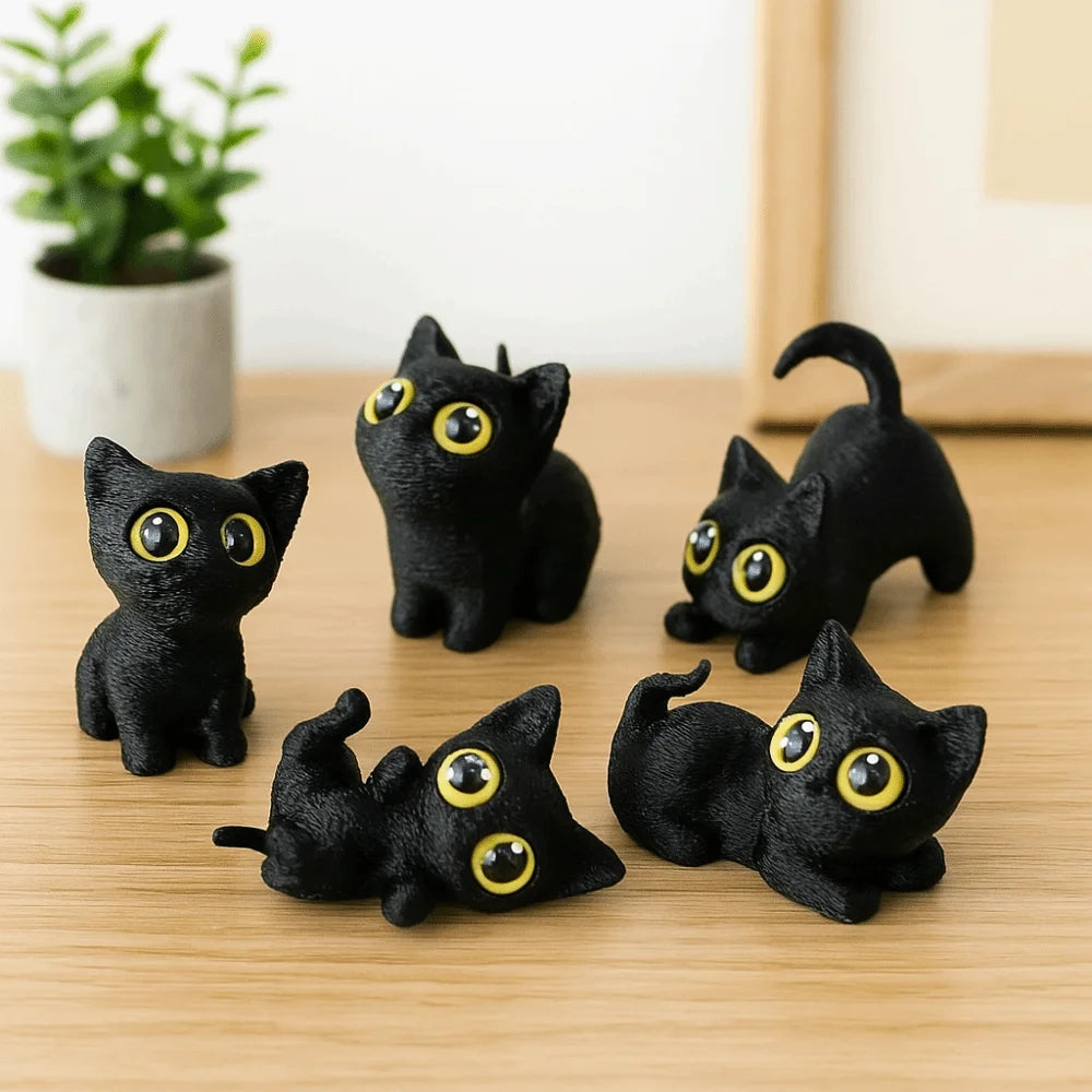 3D Printed Halloween Cat Figurine | Anime Style Ornament Halloween Figurines - The Eezee Shop