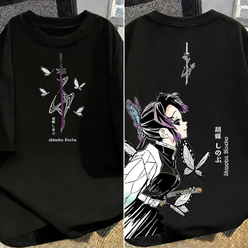 Demon Slayer Printed T-Shirt | Parent-Child Cotton Anime Tee Graphic Tees - The Eezee Shop