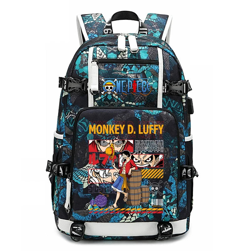 One Piece Luffy School Backpack | Large Capacity Bookbag Backpacks - The Eezee Shop