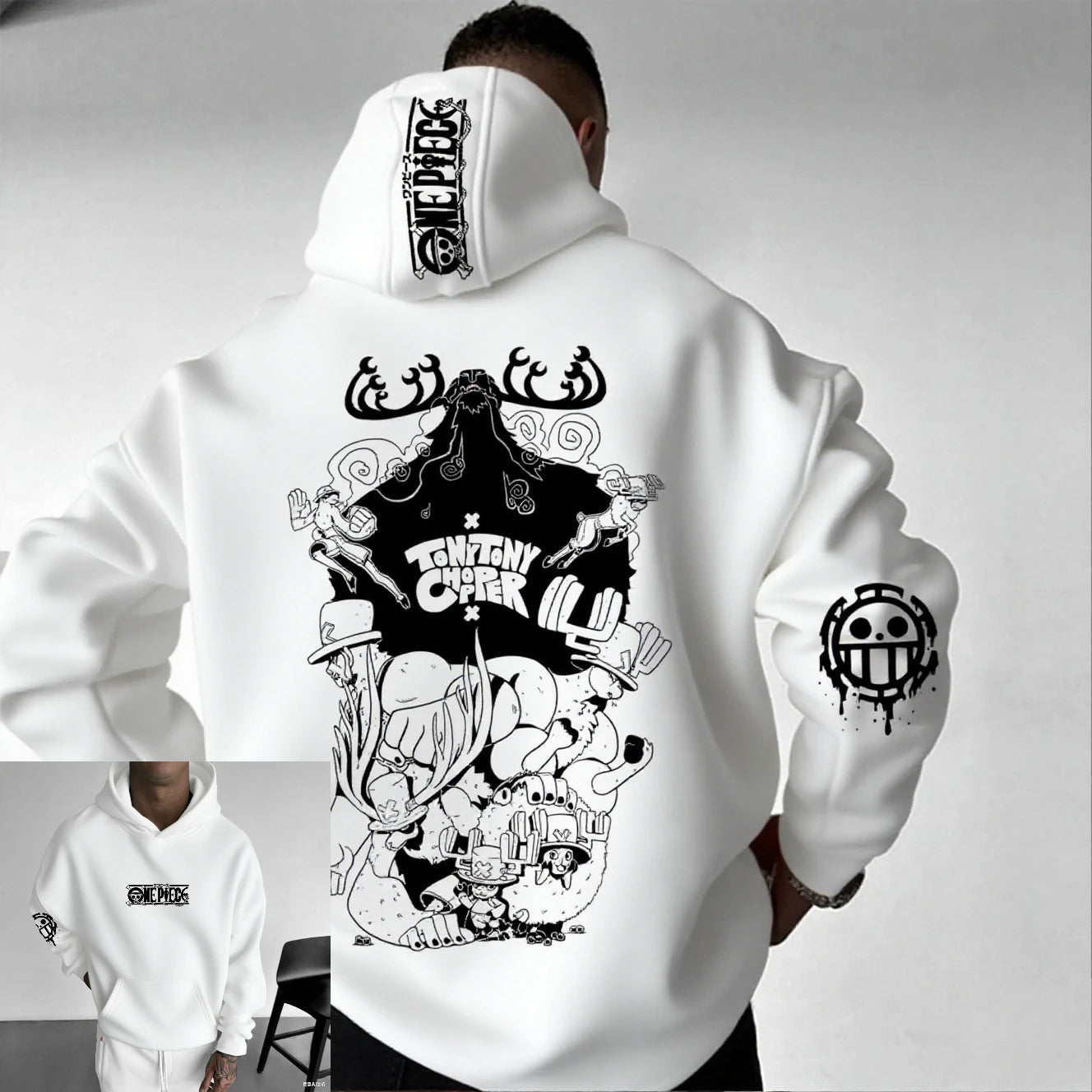 Tony Tony Chopper Graphic Hoodie | One Piece Pullover Hoodies & Sweatshirts - The Eezee Shop