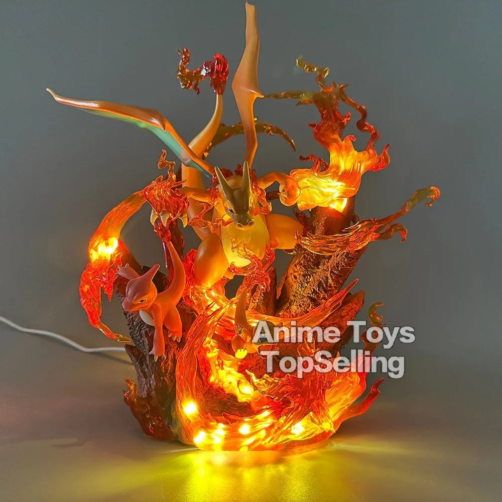 Charizard Family 30cm Statue | Pokemon PVC Collectible Collectible Figures - The Eezee Shop