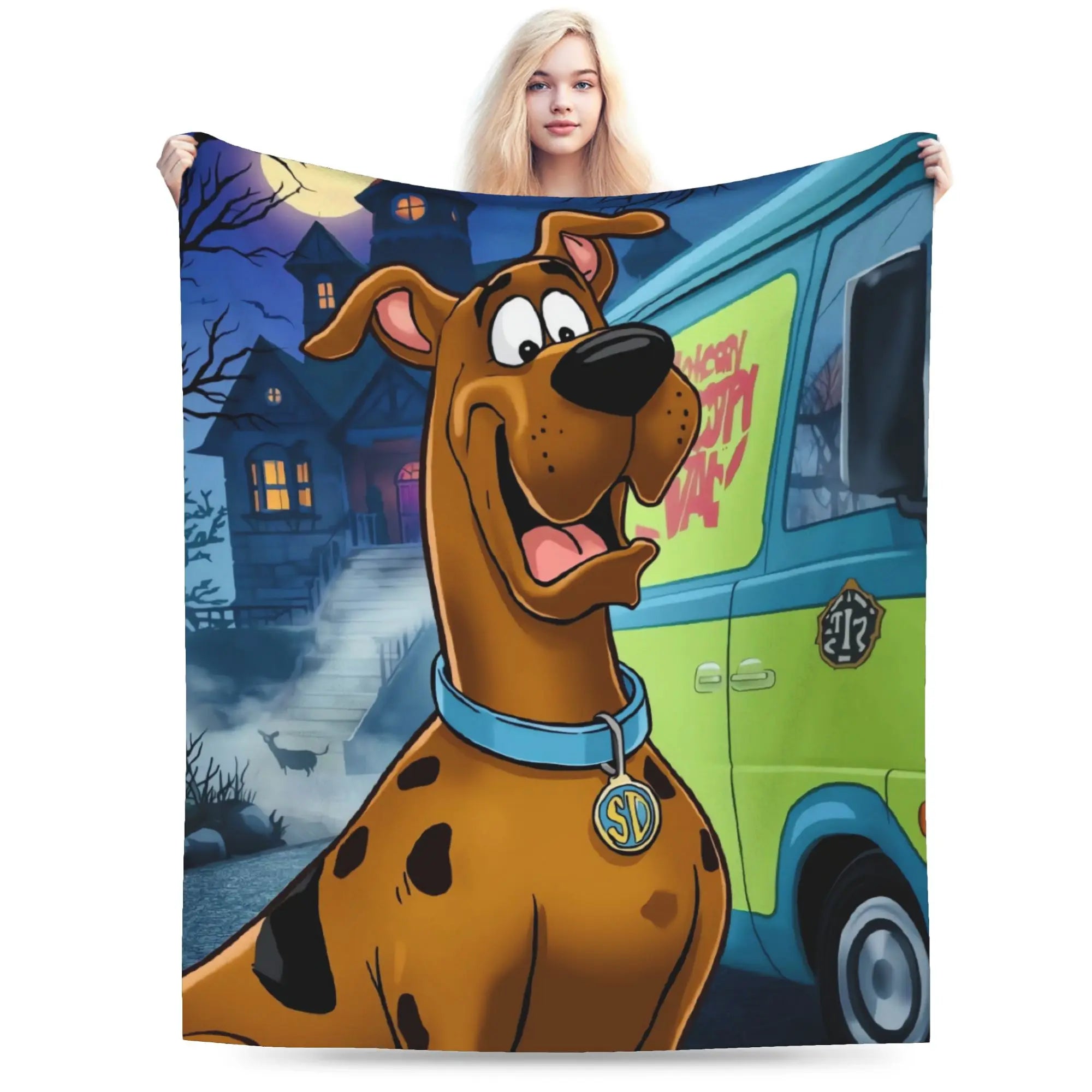 Scooby-Doo Flannel Blanket | Cartoon Halloween Winter Throw Throw Blankets - The Eezee Shop