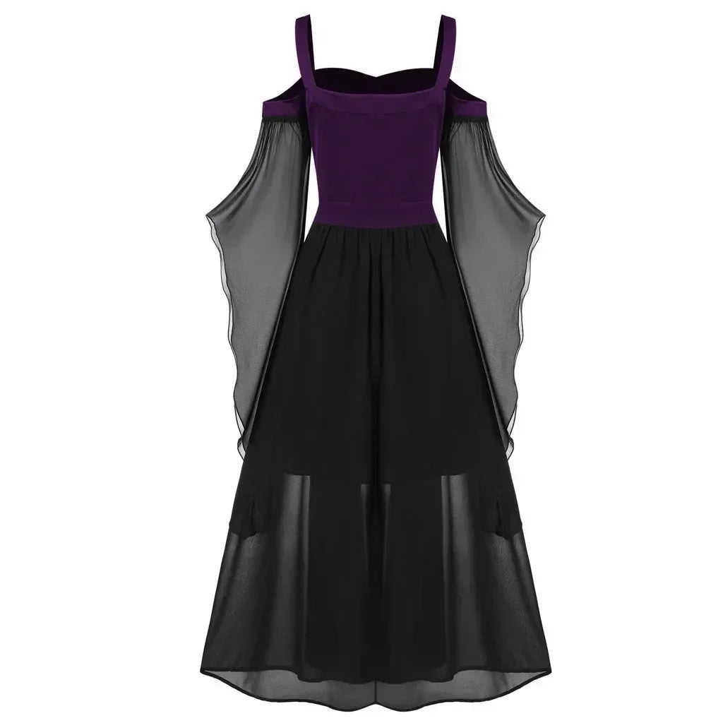 Women's Medieval Witch Dress | Butterfly Sleeve Halloween Costume Halloween Costumes - The Eezee Shop