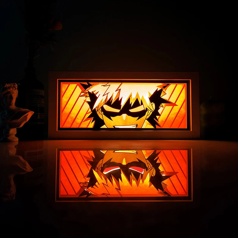 Anime Paper-Cut Light Box | Remote Control Color Night Light Lamps & Night Lights - The Eezee Shop