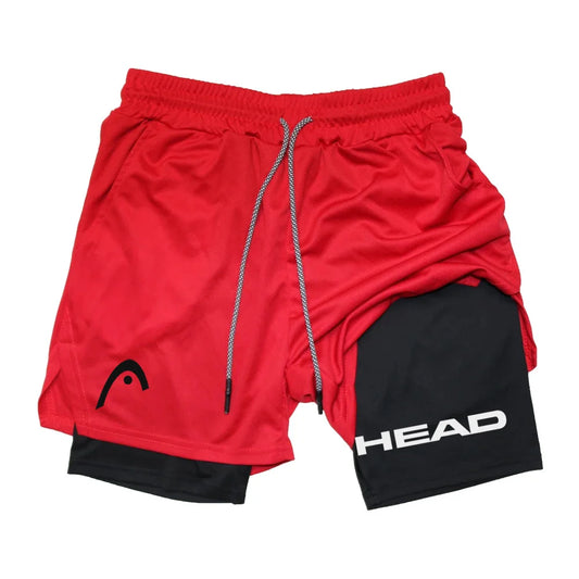 Anime Berserk Head Running Shorts Men Fitness Gym Training 2 in 1 Sports Quick Dry Workout Jogging Double Deck Summer Performance shorts - The Eezee Shop