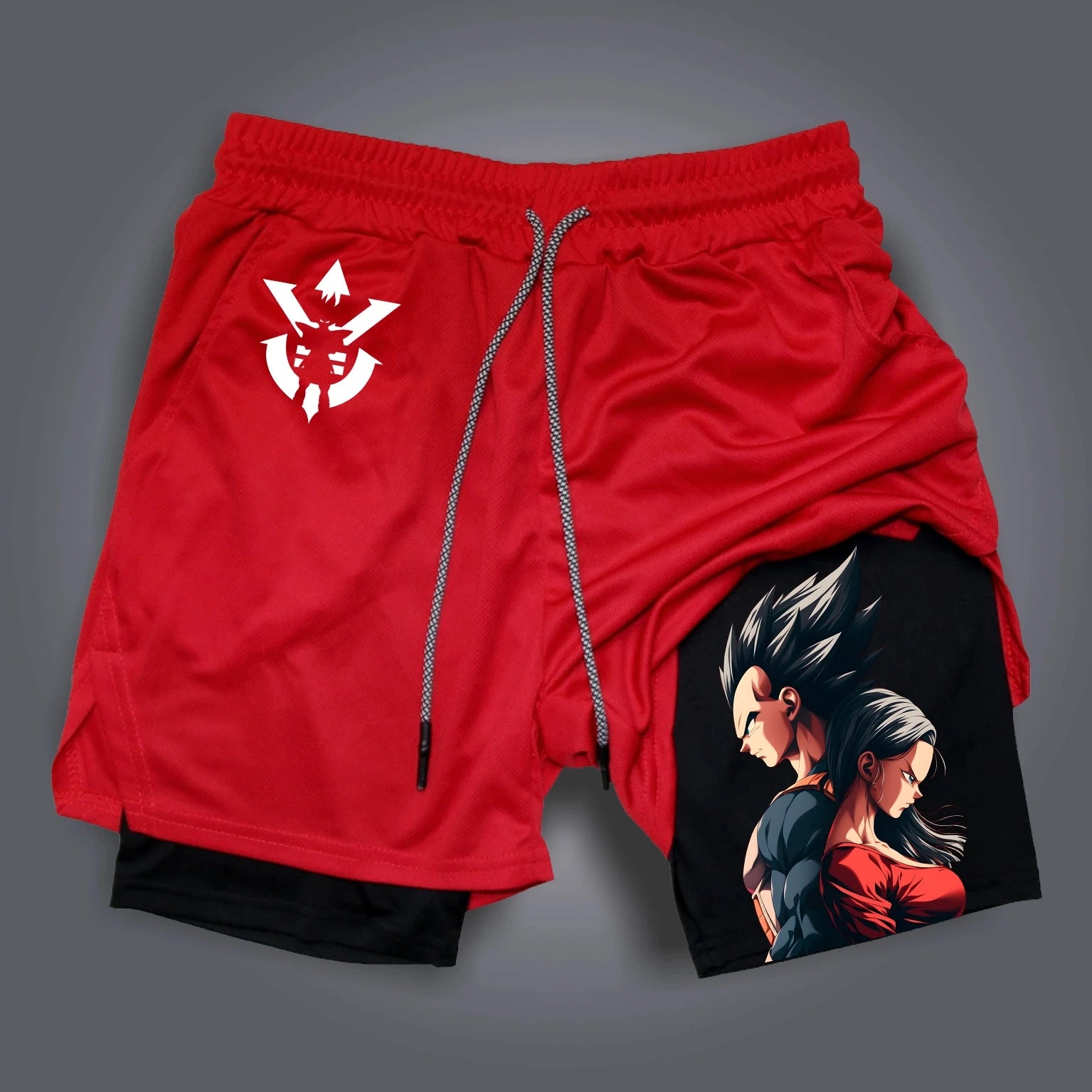 Goku & Vegeta Double-Layer Shorts | Quick-Dry Dragon Ball Shorts Shorts - The Eezee Shop
