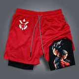 Goku & Vegeta Double-Layer Shorts | Quick-Dry Dragon Ball Shorts Shorts - The Eezee Shop