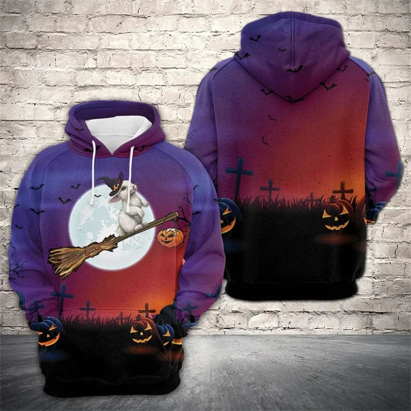 3D Spider Skeleton Hoodie | Men's Halloween Long Sleeve Pullover Hoodies & Sweatshirts - The Eezee Shop