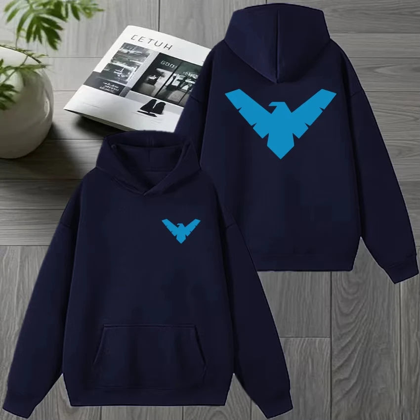Nightwing Graphic Zip-Up Hoodie | Unisex Retro Winter Jacket Hoodies & Sweatshirts - The Eezee Shop