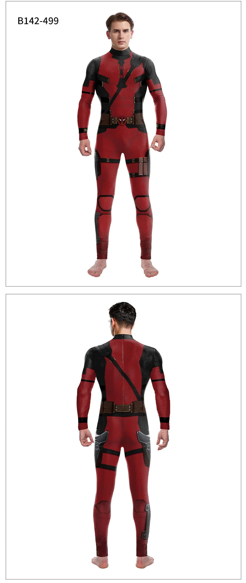 Deadpool & Wolverine Zentai Costume | Men's Superhero Jumpsuit Cosplay Costumes - The Eezee Shop