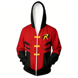 Nightwing Zip-Up Hoodie | DC Superhero Cosplay Sweatshirt Hoodies & Sweatshirts - The Eezee Shop