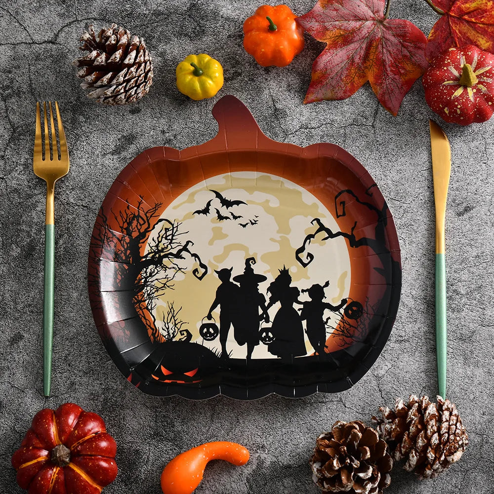 Trick or Treat Halloween Paper Plates | 10-Pack Party Plates Party Supplies - The Eezee Shop