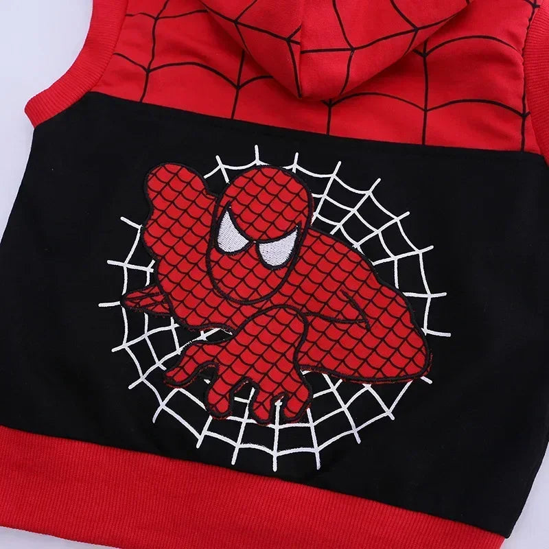 Superhero 3-Piece Tracksuit | Hooded Vest, T-Shirt & Pants Set Outfit Sets - The Eezee Shop