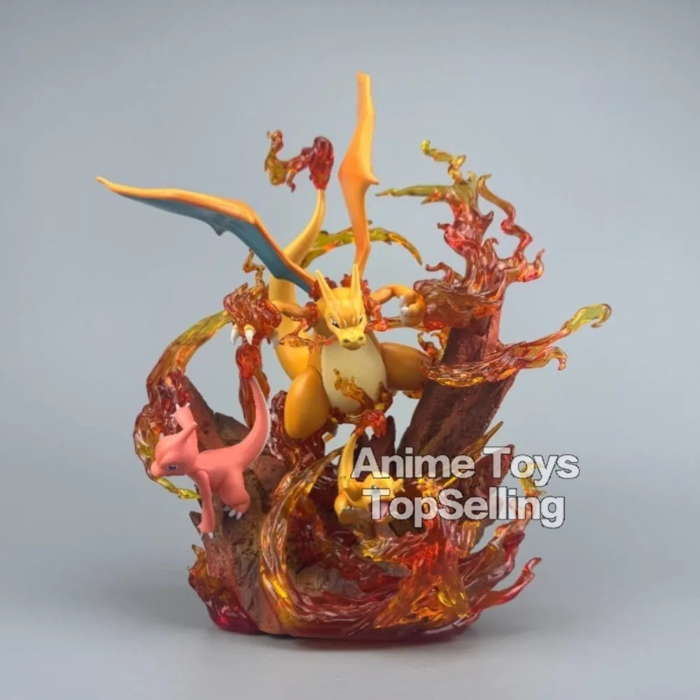 Charizard Family 30cm Statue | Pokemon PVC Collectible Collectible Figures - The Eezee Shop