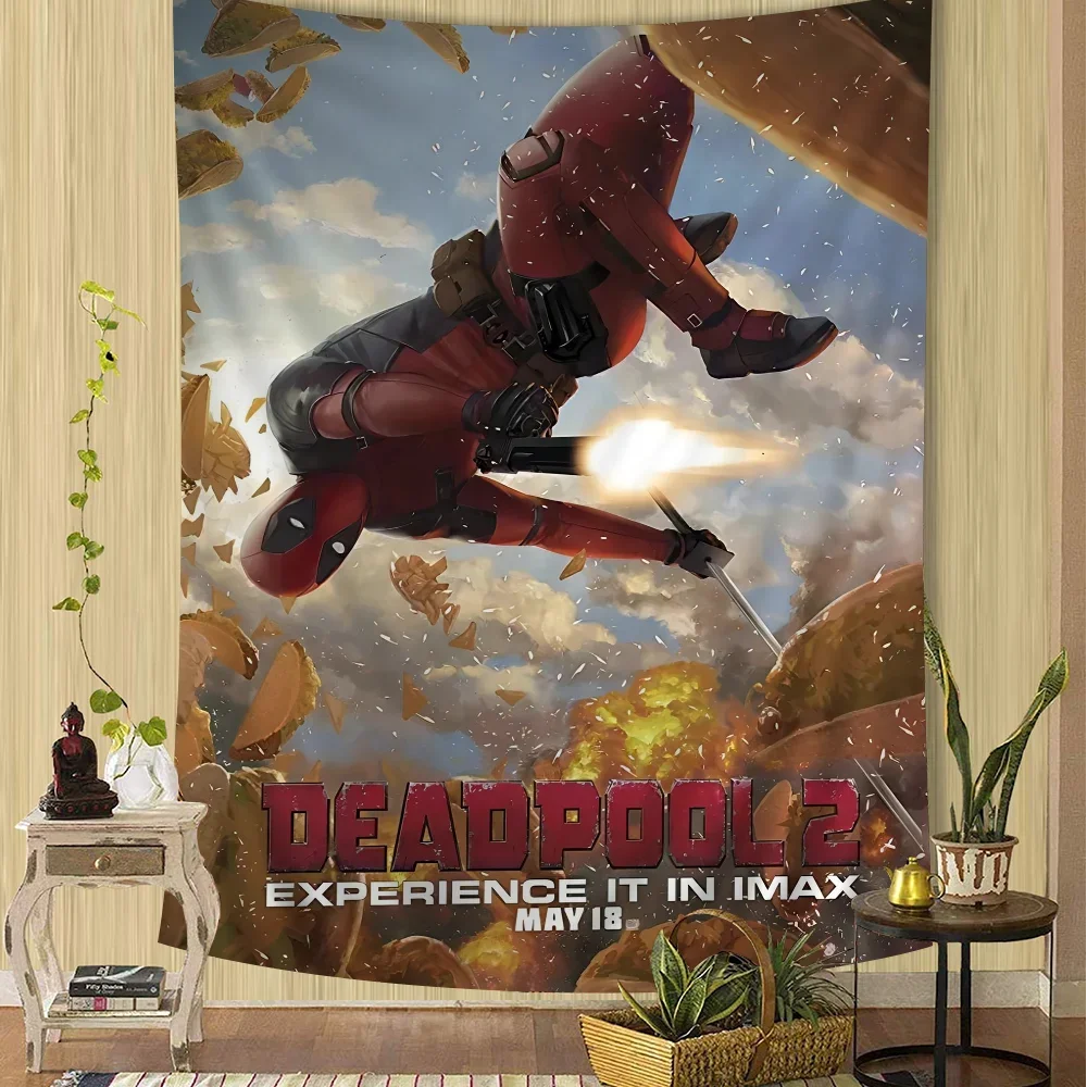 Deadpool Wall Tapestry | Large Hanging Dorm & Room Decor Wall Tapestries - The Eezee Shop