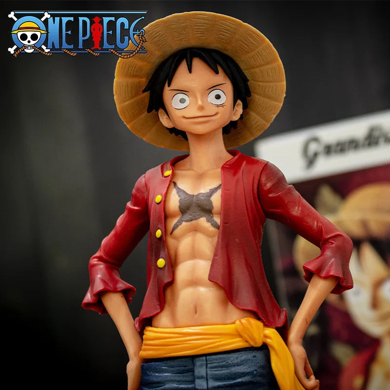 28CM One Piece Luffy Three Form Anime Figure Confident Smiley Monkey D. Luffy Collectible Statue Anime Figure - The Eezee Shop