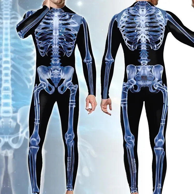 3D Skeleton Zentai Bodysuit | Couples Halloween Jumpsuit Halloween Costumes - The Eezee Shop