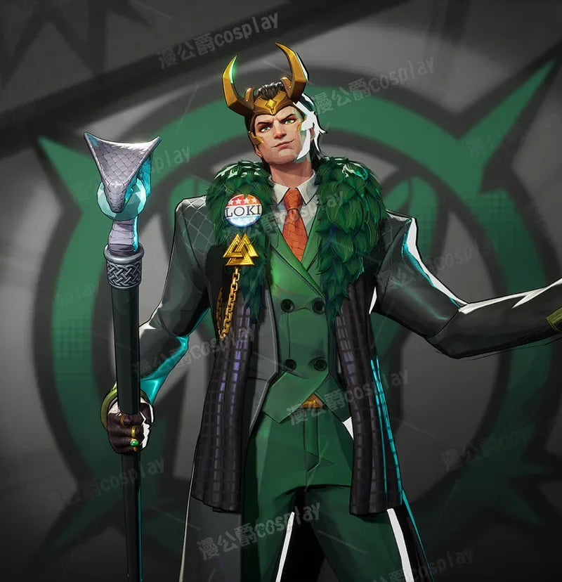 Loki Battle Suit Cosplay Costume | Men's Marvel Rivals Outfit Cosplay Costumes - The Eezee Shop