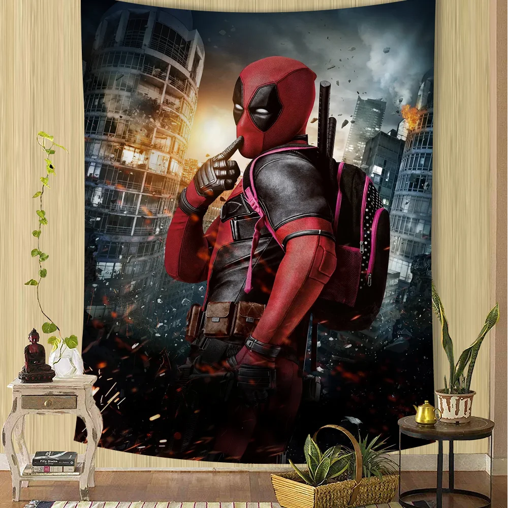 Deadpool Wall Tapestry | Large Hanging Dorm & Room Decor Wall Tapestries - The Eezee Shop